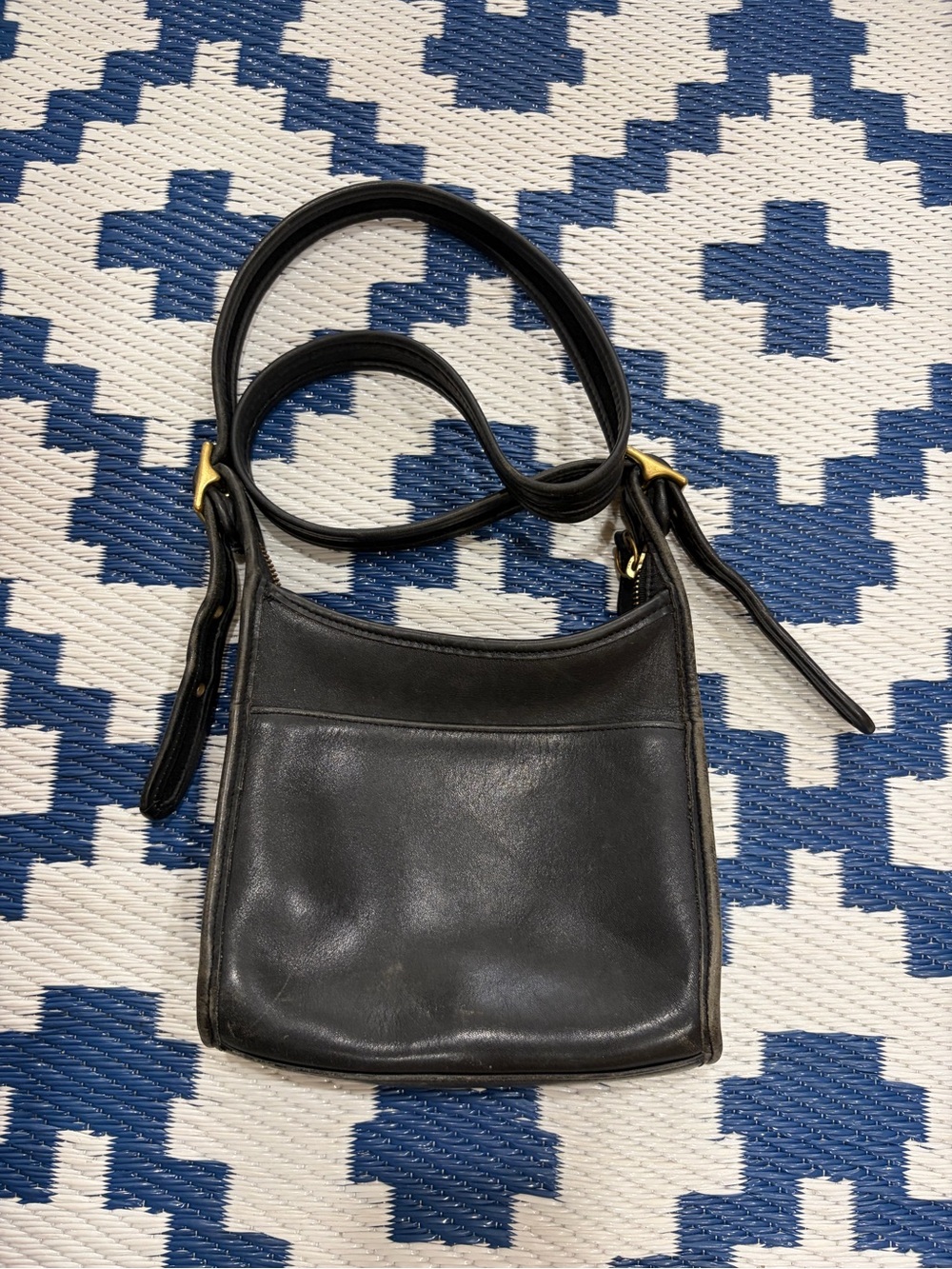 Vintage Coach 9997 Legacy Black Genuine Leather Crossbody Bag